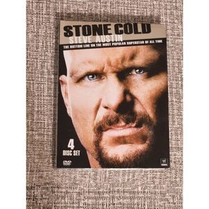 Stone Cold Steve Austin DVD 4 Disc Set WWE The Bottom Line Pre-owned WWF AEW NXT